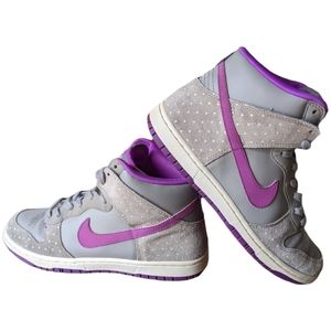 Nike Dunk High Womens Size 8.5 Gray Purple Sporty Casual Gray Colorful